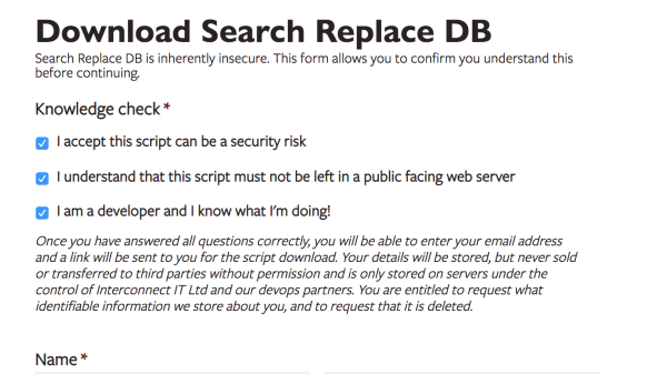 Search Replace DB注意事項